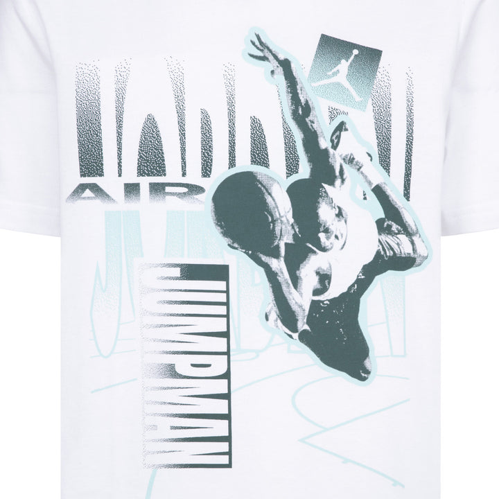 Jordan AJ Court Fade T-Shirt White (Big Kids)