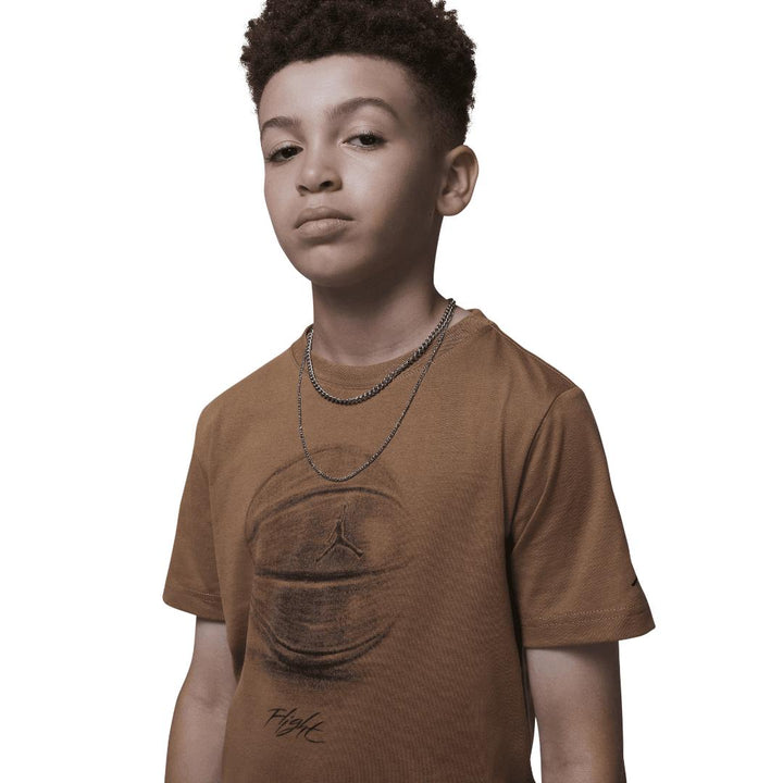Jordan Boys Game of Flight Brown T-Shirt (Big Kids)