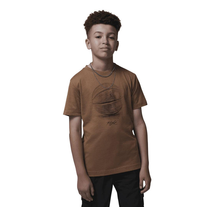 Jordan Boys Game of Flight Brown T-Shirt (Big Kids)