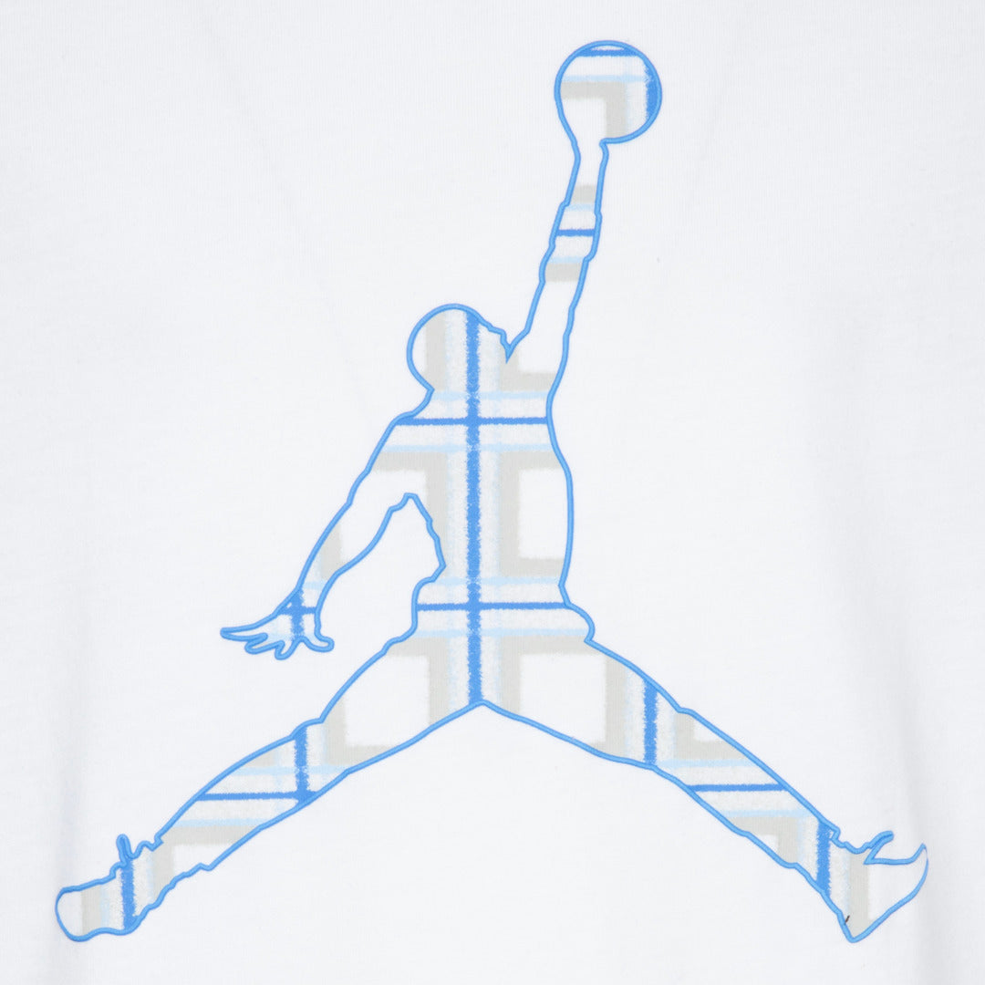 Jordan Boys Jumpman Plaid Print White T-Shirt (Big Kids)