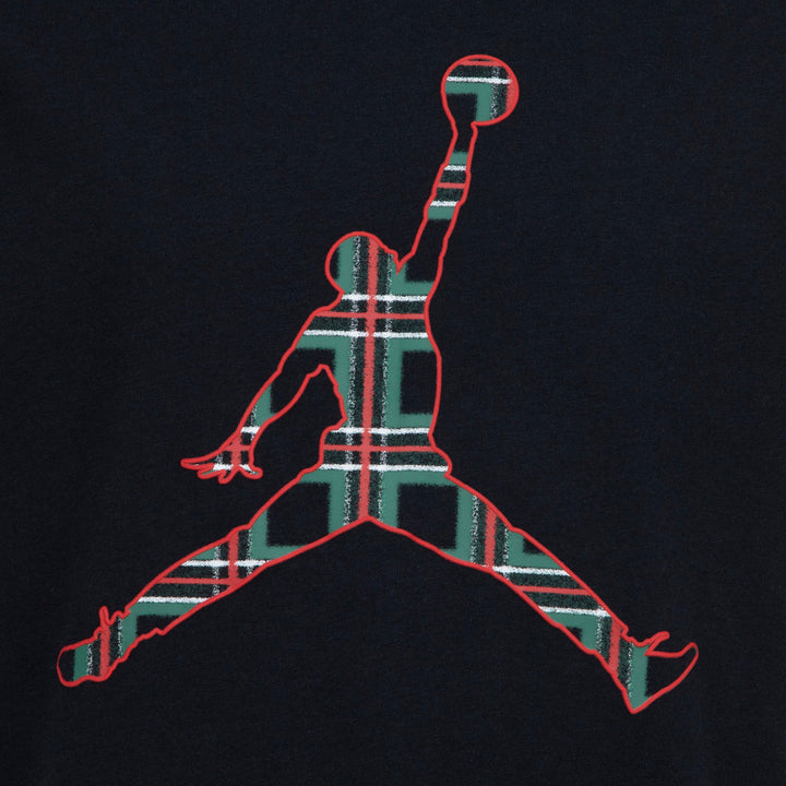 Jordan Boys Jumpman Plaid Print Black T-Shirt (Big Kids)