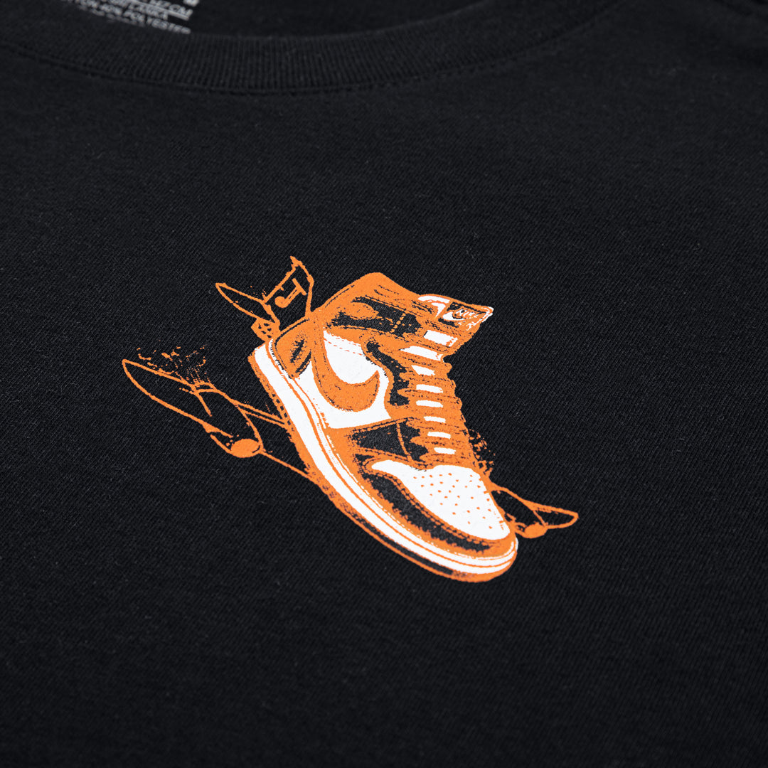 Jordan Boys Varsity Split T-Shirt Black (Big Kids)