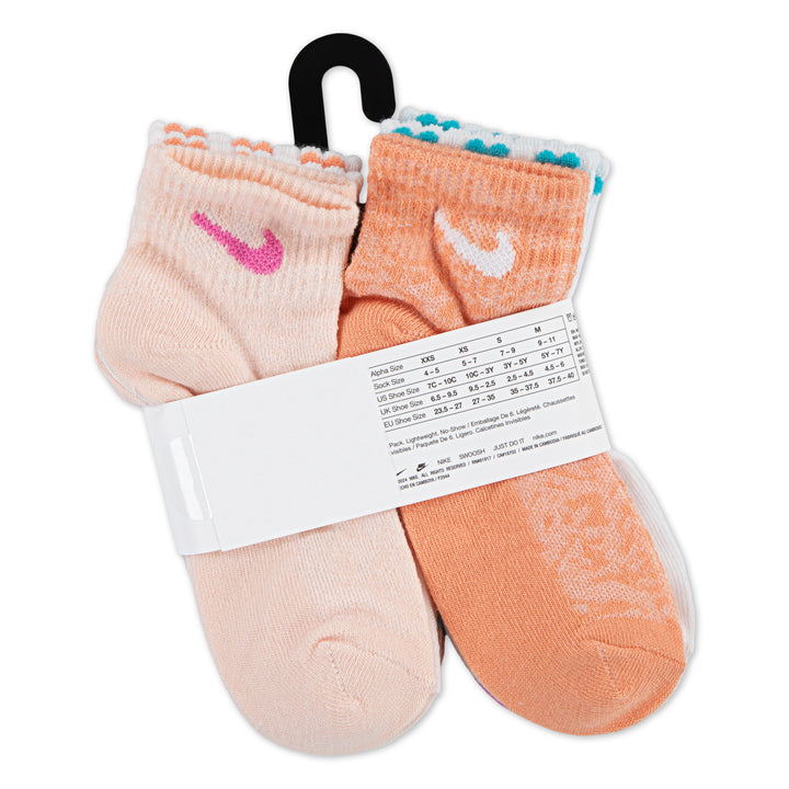Nike Girls 6-Pack Wild Flower Ankle Socks (Little Kids)
