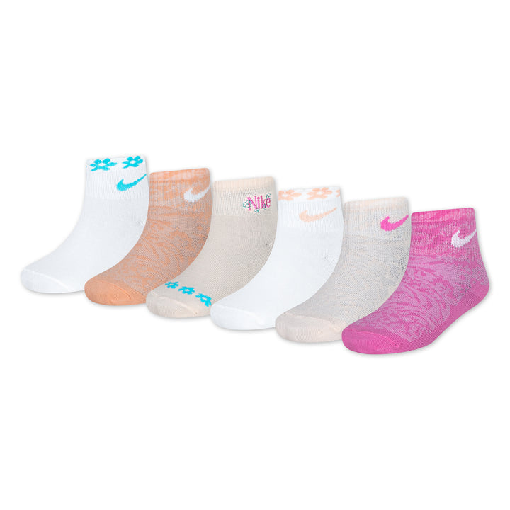 Nike Girls 6-Pack Wild Flower Ankle Socks (Little Kids)