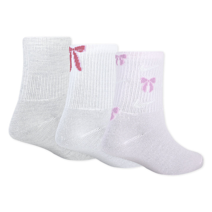 Nike Girls 3-Pack Bow Half-Crew Socks (Little Kids)