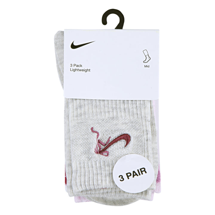 Nike Girls 3-Pack Bow Half-Crew Socks (Little Kids)