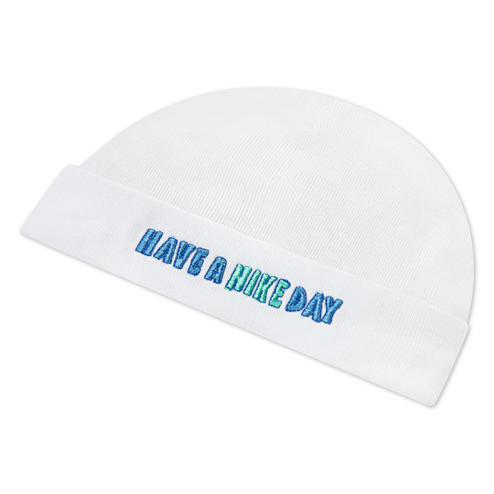 Nike 3-Piece Art of Play Bodysuit, Hat & Bib Blue Set (Newborn)