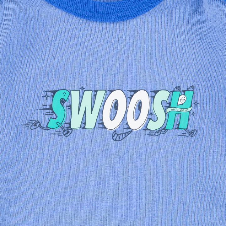 Nike 3-Piece Art of Play Bodysuit, Hat & Bib Blue Set (Newborn)