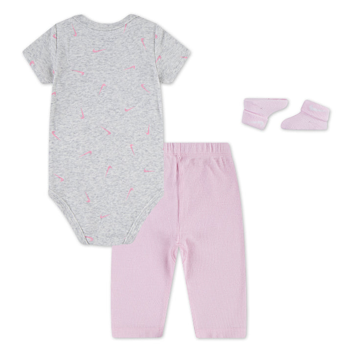 Nike 3-Piece Bodysuit, Pants & Booties Pink Set (Infant)