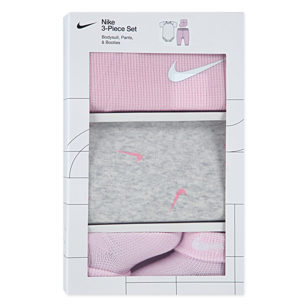 Nike 3-Piece Bodysuit, Pants & Booties Pink Set (Infant)