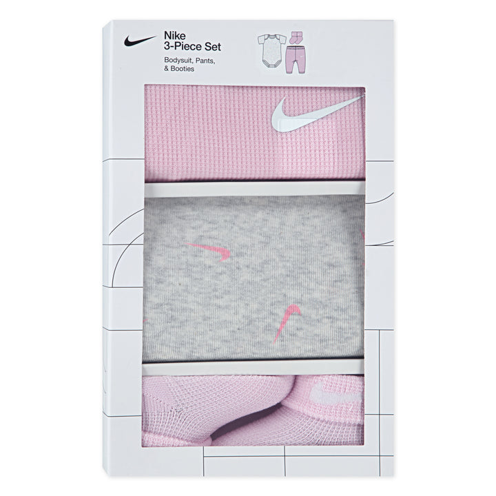 Nike 3-Piece Bodysuit, Pants & Booties Pink Set (Infant)
