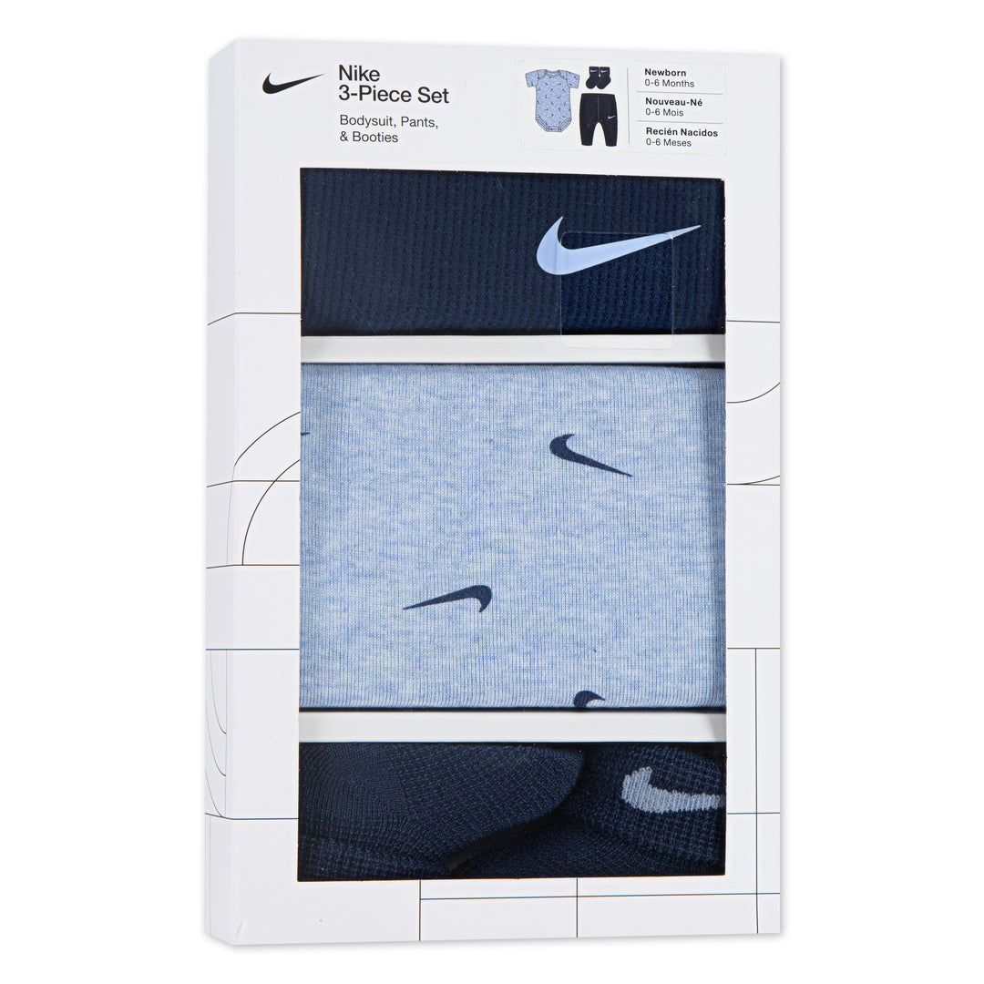 Nike 3-Piece Bodysuit, Pants & Socks Blue Set (Infant)