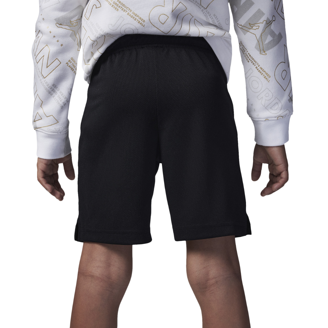 Jordan Boys Essentials Graphic Mesh Black Shorts (Little Kids)