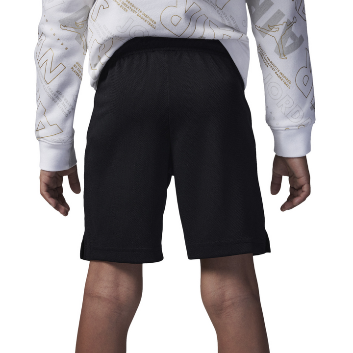 Jordan Boys Essentials Graphic Mesh Black Shorts (Little Kids)