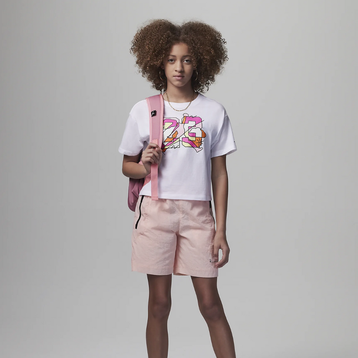 Jordan Girls Jumpman Street Style White T-Shirt (Big Kids)