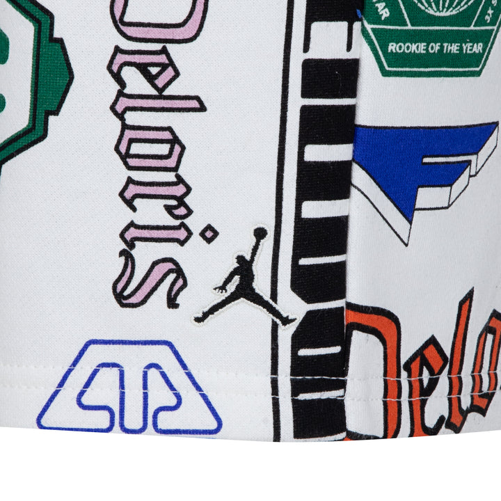 Jordan Boys 2-Piece MJ Brooklyn AOP T-Shirt & White Printed Shorts (Little Kids)