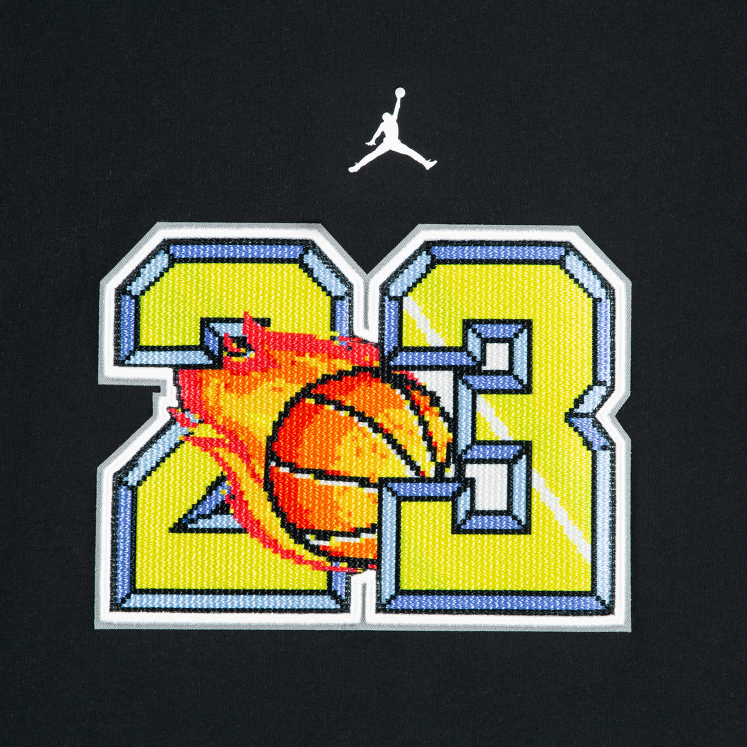 Jordan Boys Customized Air 23 Flame Black T-Shirt (Little Kids)