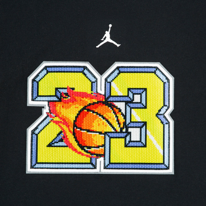 Jordan Boys Customized Air 23 Flame Black T-Shirt (Little Kids)