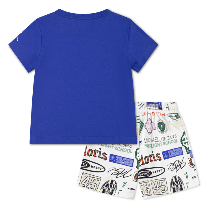 Jordan Boys 2-Piece Brooklyn AOP T-Shirt & White Printed Shorts Set (Toddler)