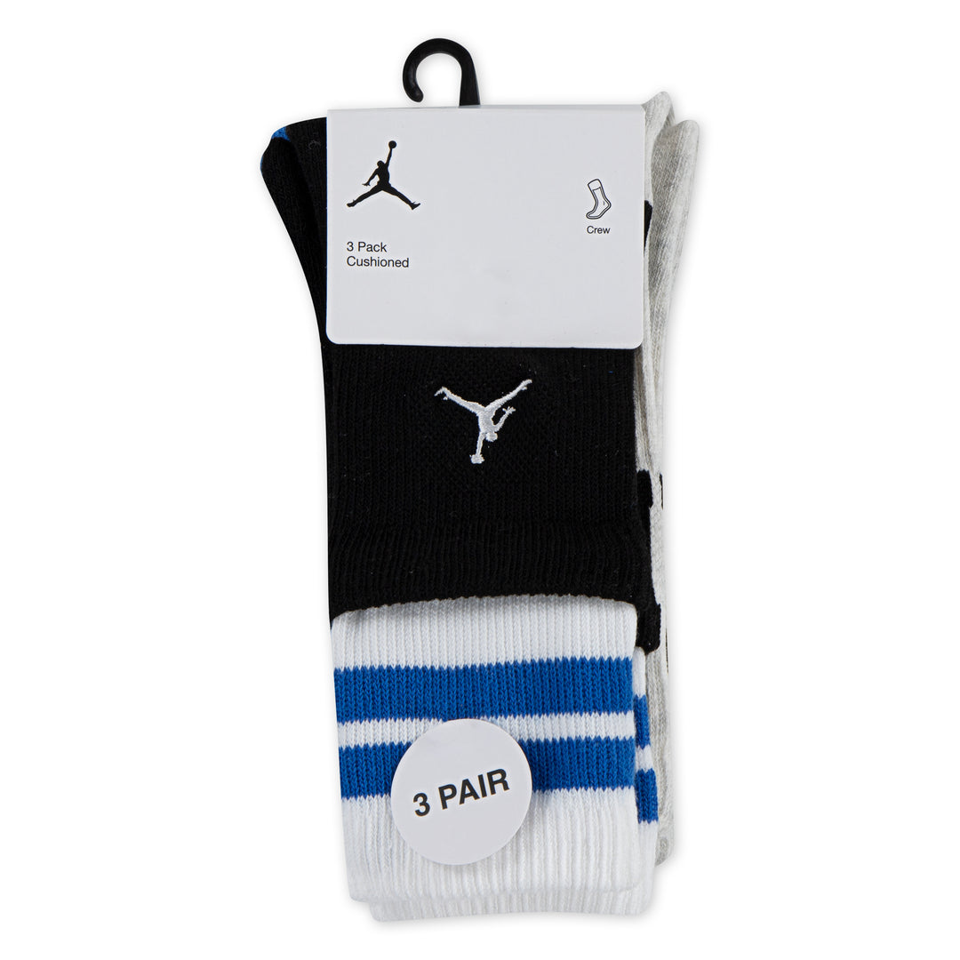 Jordan Boys 3-Pack MJ MVP Crew Socks (Big Kids)