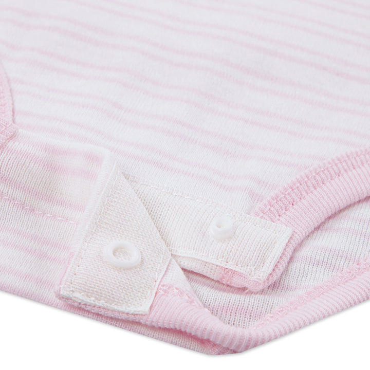 Jordan 3-Piece Essential Stripped Bodysuit, Shorts & Booties Pink Set (Infant)