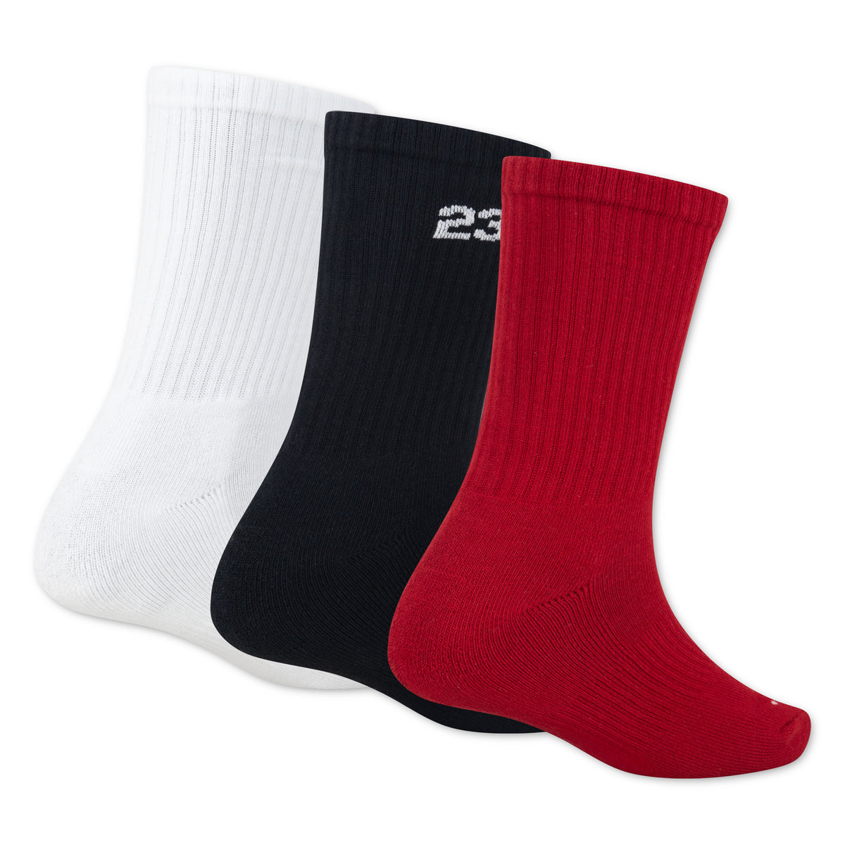 Jordan 3-Pack Baseline Crew Socks (Big Kids)