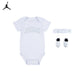 Jordan Girls 3-Piece 1st Baby Blue Bodysuit, Headband & Booties Gift Set (Newborn)
