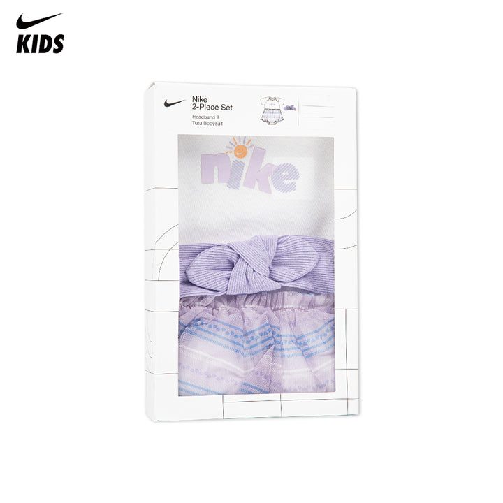 Nike Girls 2-Piece Sunny Swoosh Headband & Tutu Bodysuit Gift Box Set (Newborn)