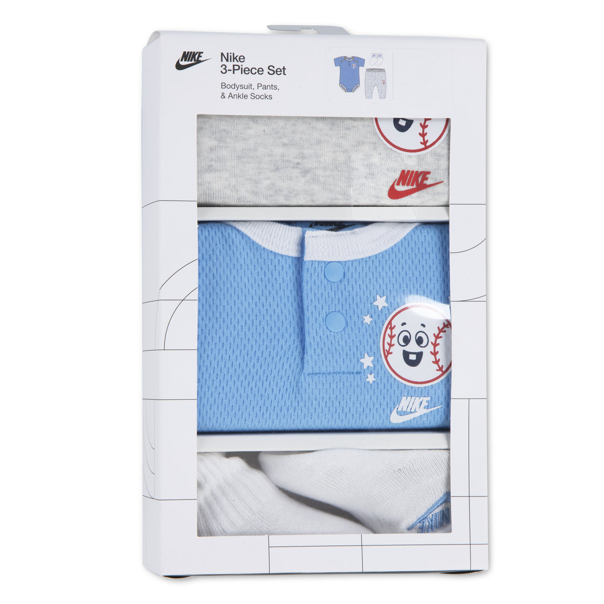 Nike Boys 3-Piece Multisport Mini Box Gift Set (Newborn)