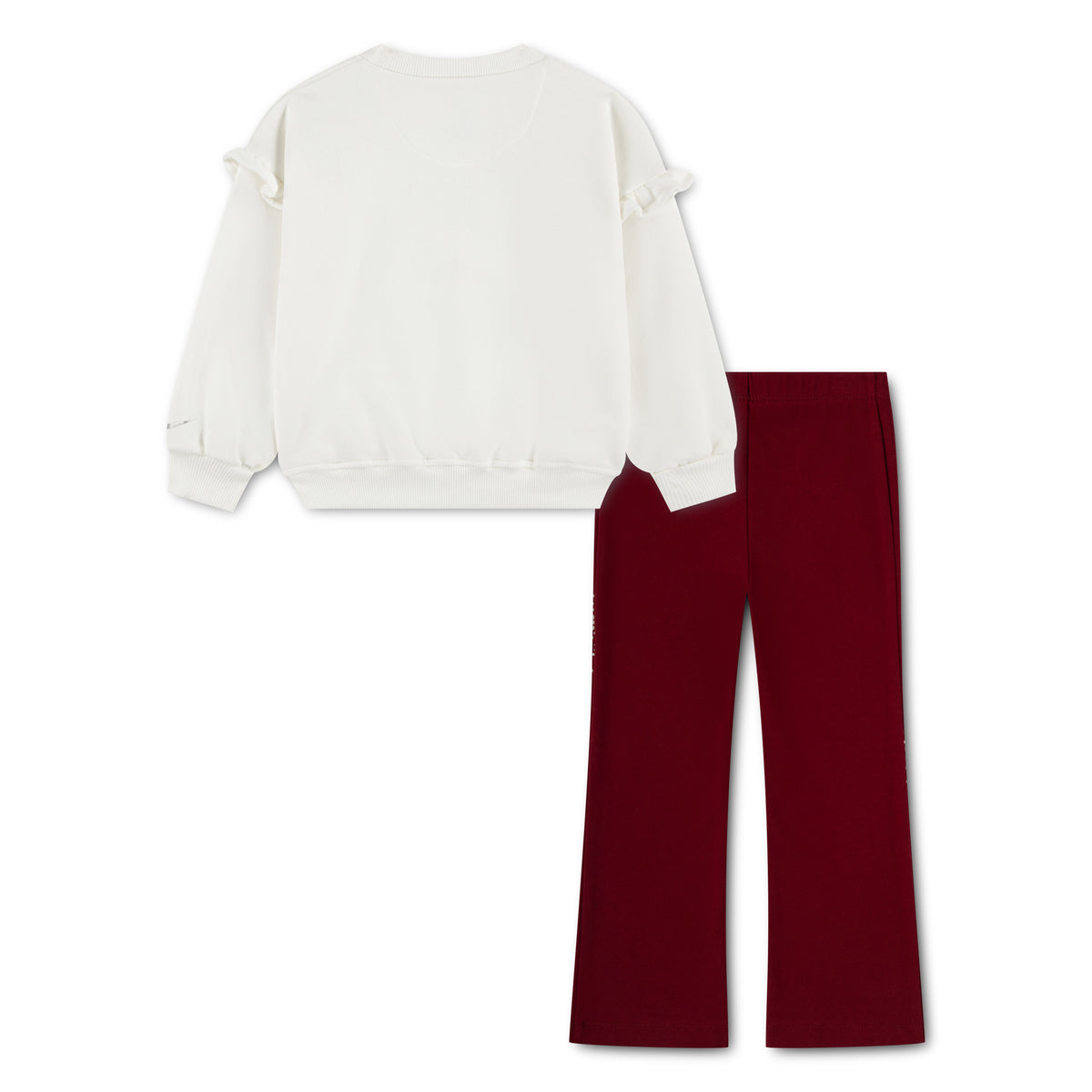 Nike Girls 2-Piece Ruffled Crewneck Sweatshirt & Flared Leggings (Toddler)
