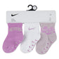 Nike Girls 3-Pack Lace It Up Scallop Ankle Socks Set (Infant)