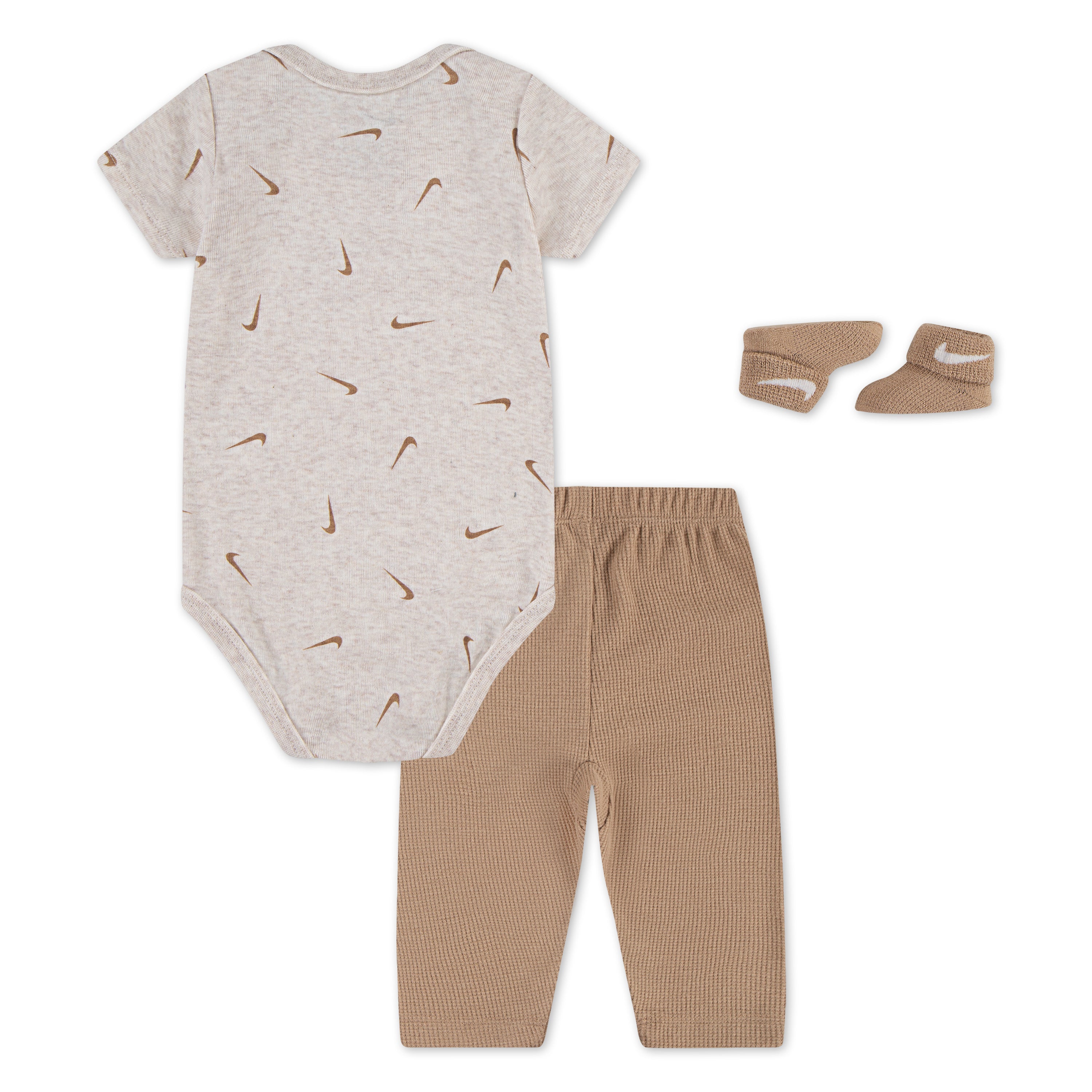 Nike 3-Piece Bodysuit, Waffle Pants & Booties Gift Set (Newborn)