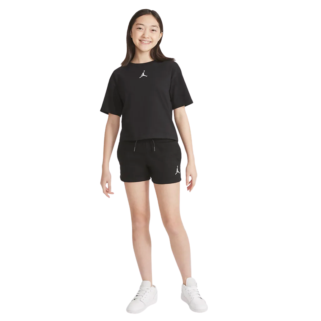 Jordan Girls Essentials Black Shorts (Big Kids)